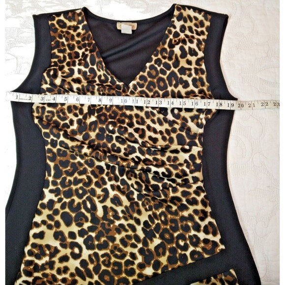 Vintage 80's-90's Leopard Cheetah Print Janette Plus Blouse Size 1XL - Picture 3 of 5